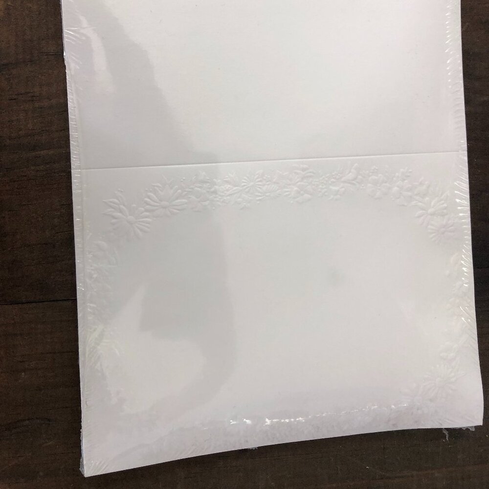20 Blank Embossed Cards w/Envelope - Invitation, Wedding, Party, Thank you, Xmas